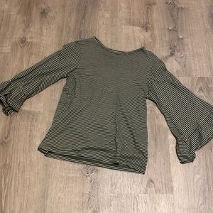 Navy Green and white shirt